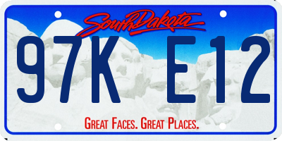 SD license plate 97KE12