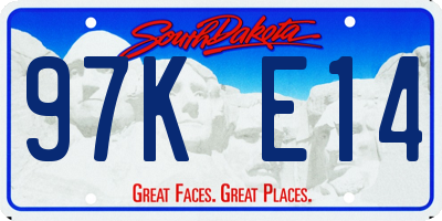 SD license plate 97KE14