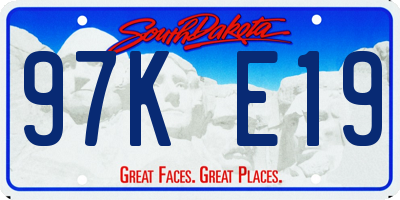 SD license plate 97KE19