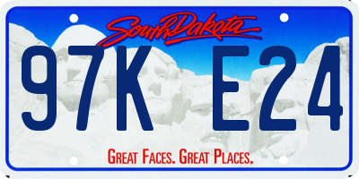 SD license plate 97KE24