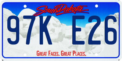 SD license plate 97KE26