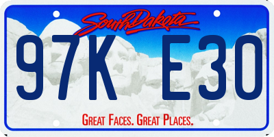 SD license plate 97KE30