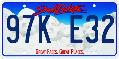 SD license plate 97KE32