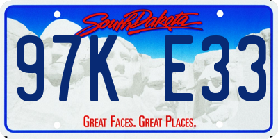 SD license plate 97KE33
