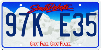 SD license plate 97KE35
