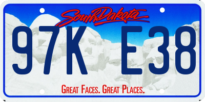SD license plate 97KE38