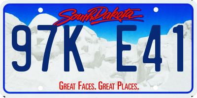 SD license plate 97KE41