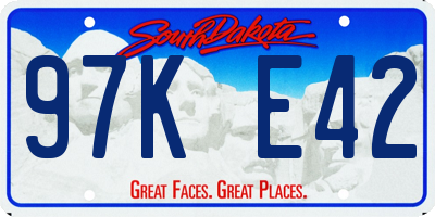 SD license plate 97KE42