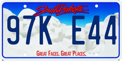 SD license plate 97KE44