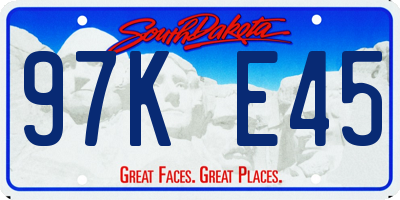 SD license plate 97KE45