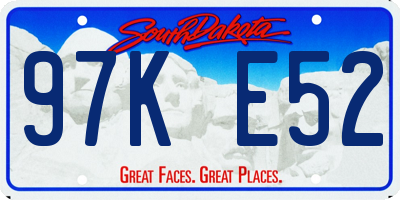 SD license plate 97KE52