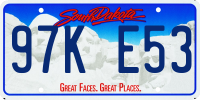 SD license plate 97KE53