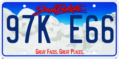 SD license plate 97KE66