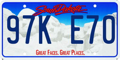 SD license plate 97KE70