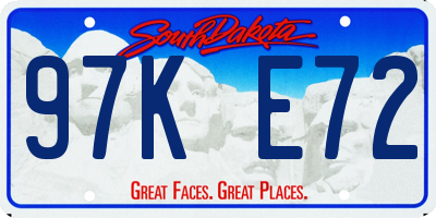 SD license plate 97KE72