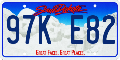 SD license plate 97KE82