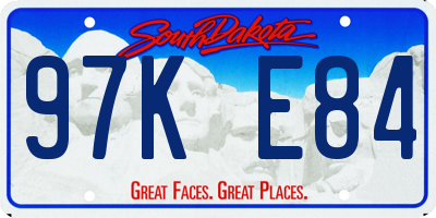 SD license plate 97KE84