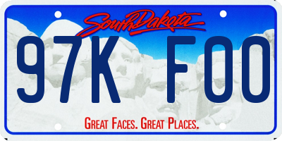 SD license plate 97KF00