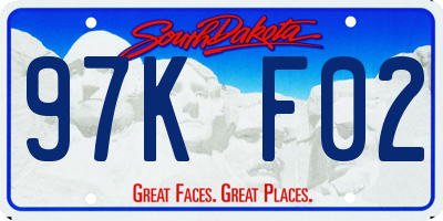 SD license plate 97KF02