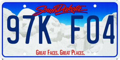 SD license plate 97KF04