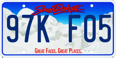 SD license plate 97KF05