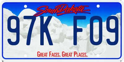 SD license plate 97KF09