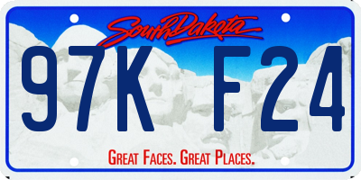 SD license plate 97KF24