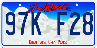 SD license plate 97KF28