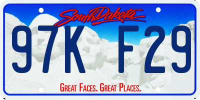 SD license plate 97KF29
