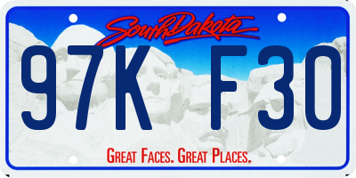 SD license plate 97KF30