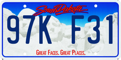 SD license plate 97KF31