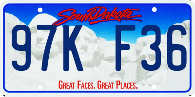 SD license plate 97KF36