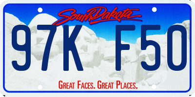 SD license plate 97KF50