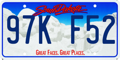 SD license plate 97KF52