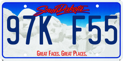 SD license plate 97KF55