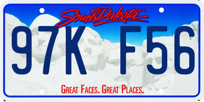 SD license plate 97KF56