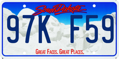 SD license plate 97KF59