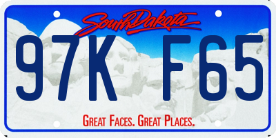 SD license plate 97KF65
