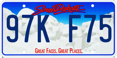 SD license plate 97KF75