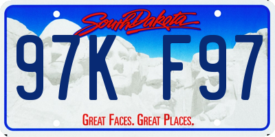 SD license plate 97KF97