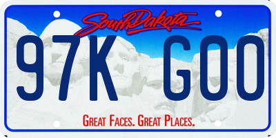 SD license plate 97KG00