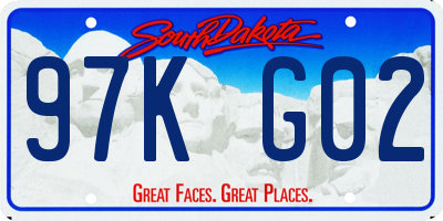 SD license plate 97KG02