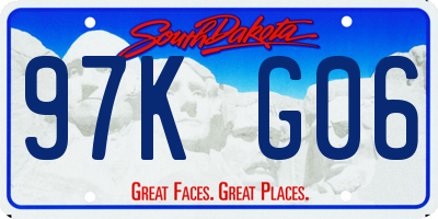 SD license plate 97KG06