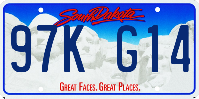SD license plate 97KG14