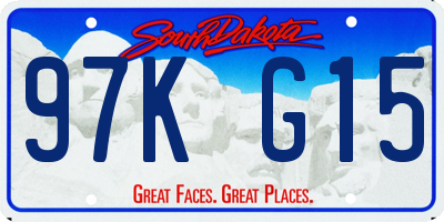 SD license plate 97KG15