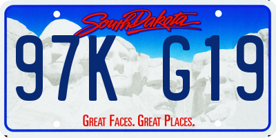 SD license plate 97KG19