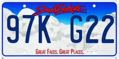 SD license plate 97KG22