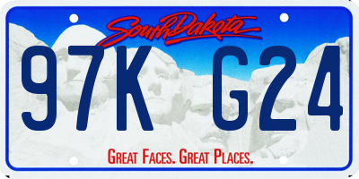 SD license plate 97KG24