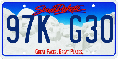 SD license plate 97KG30