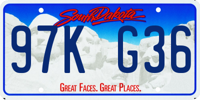 SD license plate 97KG36